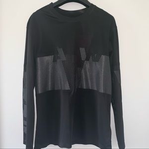 Alexander Wang x HM Long Sleeve - Size Small | Black Reflective Sportstyle Top
